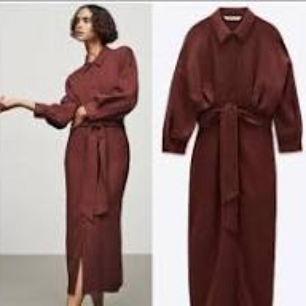 Zara Burgundy Maxi Dress